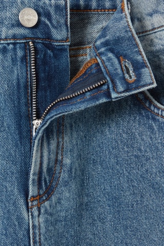 Calças de ganga 7/8 de cintura alta - Azul-claro