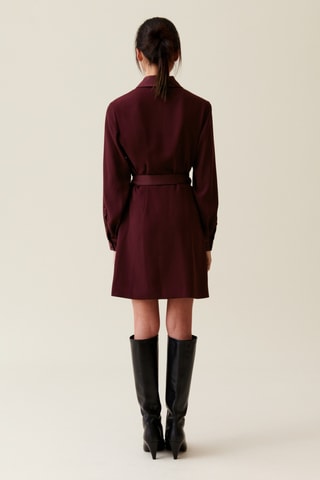 Vestido traçado - Bordô