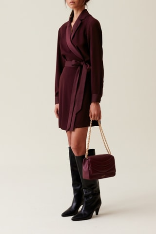 Vestido traçado - Bordô