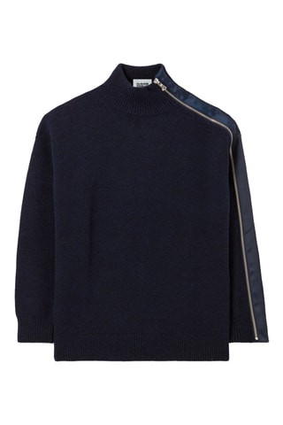 Camisola de lã - Azul-marinho