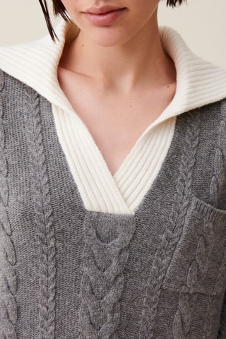 Camisola de lã - Cinzento-claro