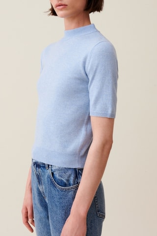 Camisola de lã - Azul-celeste