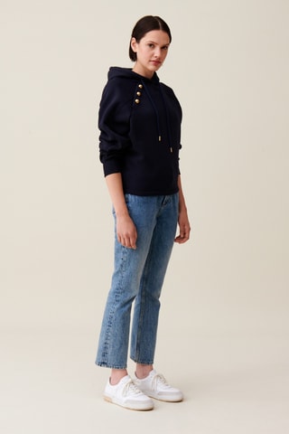 Sweat com capuz - Azul-marinho