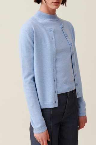 Casaco em lã - Azul-celeste