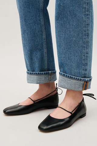 Sabrinas em couro de carneiro - Preto