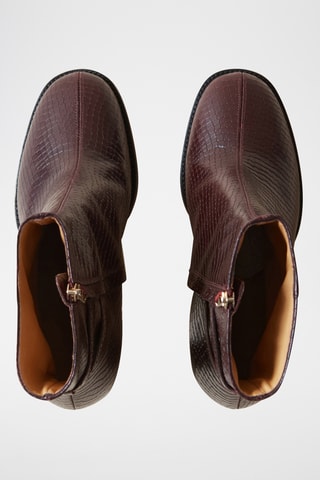 Botins em couro - Bordô