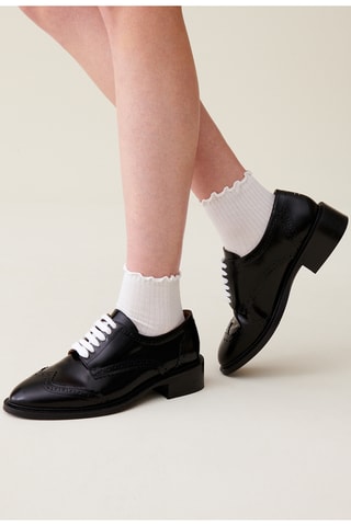 Derbies em couro - Preto