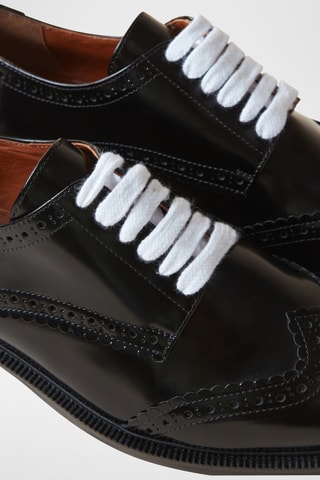 Derbies em couro - Preto