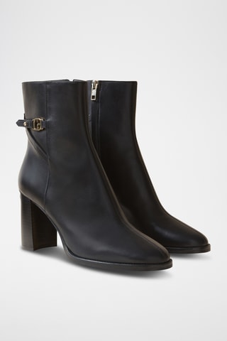 Botins em couro de vitelo - Preto