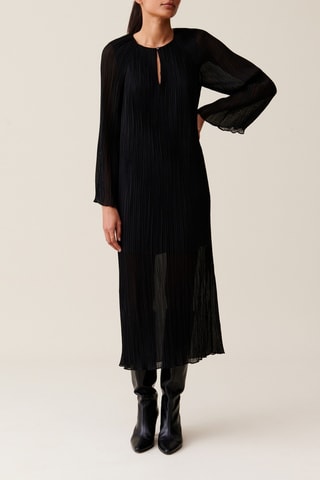 Vestido plissado - Preto
