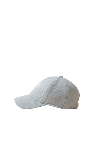 Boné em lã e seda - Cinzento-claro