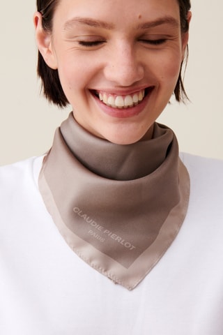 Lenço quadrado em seda - Toupeira