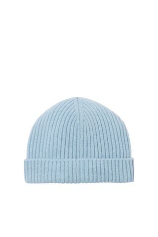 Gorro em caxemira - Azul-celeste