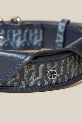 Coleira para cão em couro - Azul