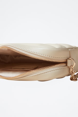 Mala a tiracolo de couro de carneiro - Bege