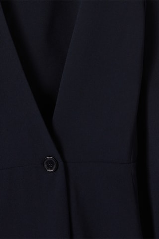 Vestido traçado - Azul-marinho e branco