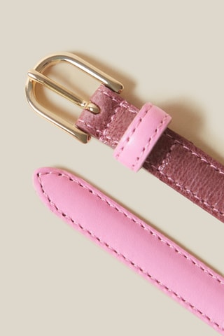 Cinto em couro - Rosa