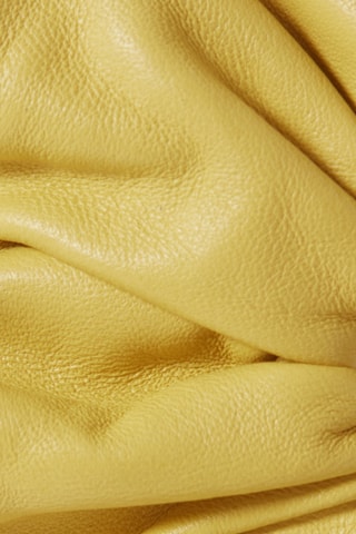 Elástico de cabelo em couro de cordeiro - Amarelo