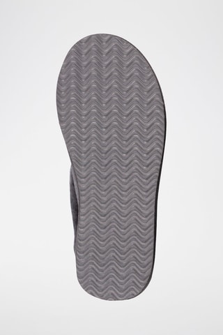 Pantoufles fourrées en cuir de mouton Bootie - Gris