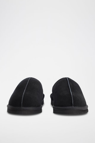 Pantoufles en cuir Sheepskin - Noir