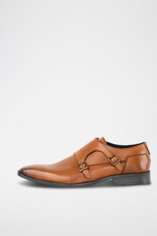 Derbys à boucles en cuir Knightbridge - 
Camel