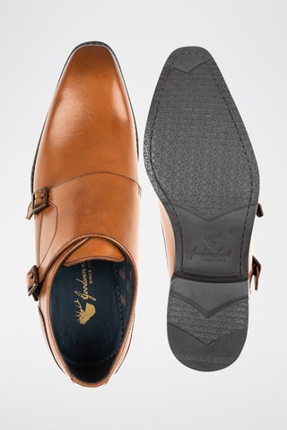 Derbys à boucles en cuir Knightbridge - 
Camel