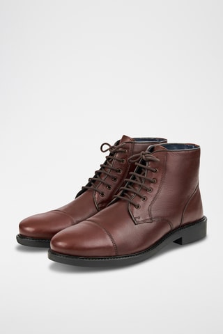 Boots en cuir - Marron