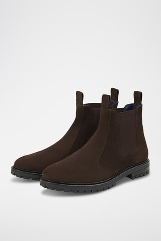 Bottines Chelsea en nubuck - Marron
