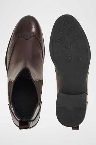 Bottines Chelsea en cuir - Marron