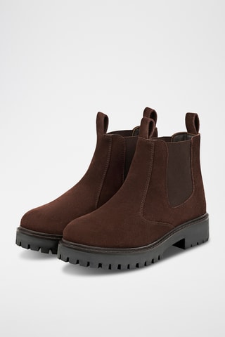 Bottines Chelsea en nubuck - Marron