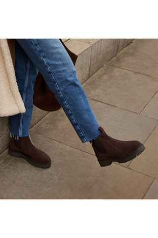 Bottines Chelsea en nubuck - Marron