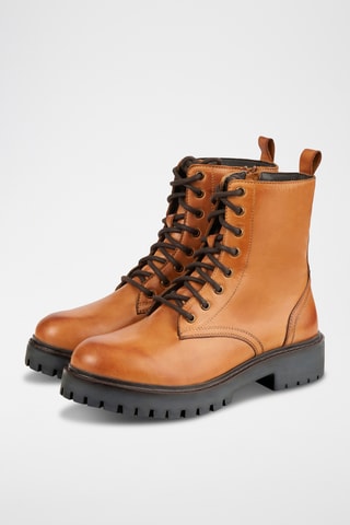 Boots en cuir - Marron