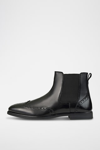 Bottines Chelsea en cuir - Noir