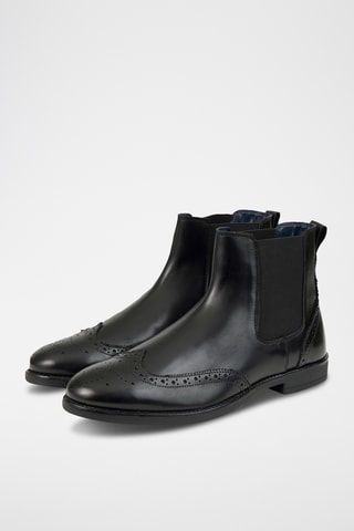 Bottines Chelsea en cuir - Noir