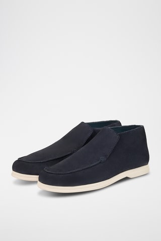 Boots en nubuck - Bleu marine