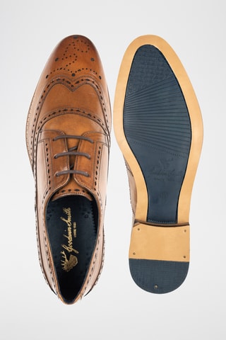 Derbys en cuir - Camel