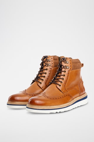 Boots en cuir - Marron