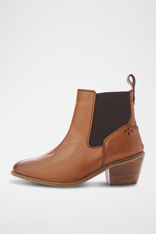 Bottines Chelsea en cuir - Marron clair