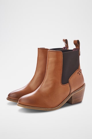 Bottines Chelsea en cuir - Marron clair