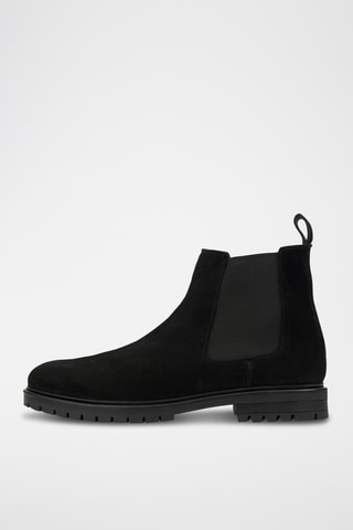 Bottines Chelsea en nubuck - Noir