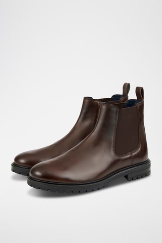 Bottines Chelsea en cuir - Marron