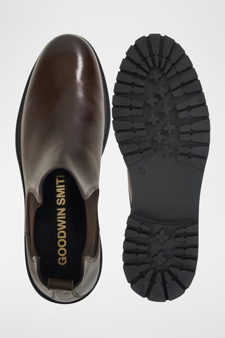 Bottines Chelsea en cuir - Marron