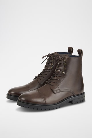 Boots en cuir - Marron