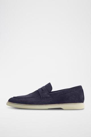 Mocassins en nubuck - Bleu marine