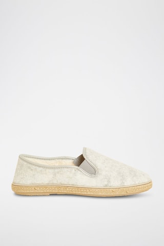 Chinelos de quarto forrados - Cinzento-claro