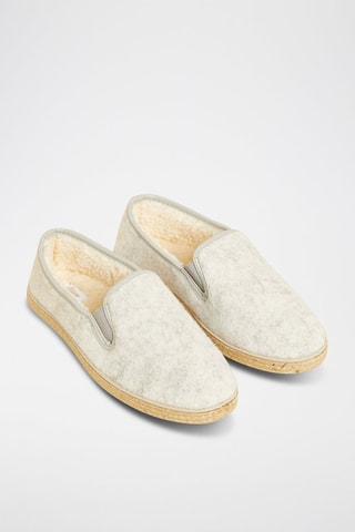 Chinelos de quarto forrados - Cinzento-claro