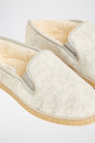 Chinelos de quarto forrados - Cinzento-claro