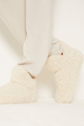 Gevoerde Pantoffels Octavie - Ecru