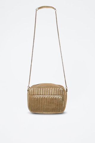 Mala a tiracolo em raspa de couro - Dourado