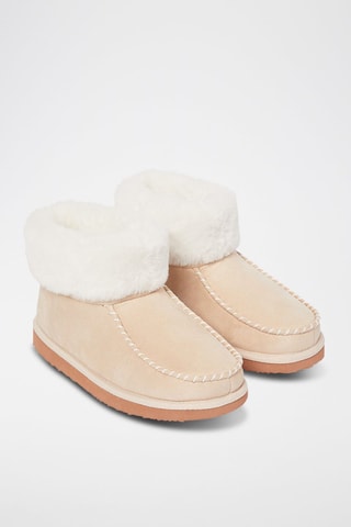 Pantufas forradas New Molly - Bege - Etam